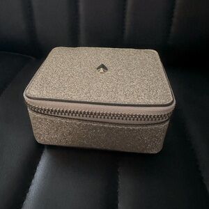 Kate Spade Rose Gold Tinsel Glitter Jewelry Box